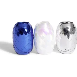 Ruban bolduc argenté blanc bleu 10m x3