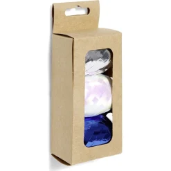 Ruban bolduc argenté blanc bleu 10m x3