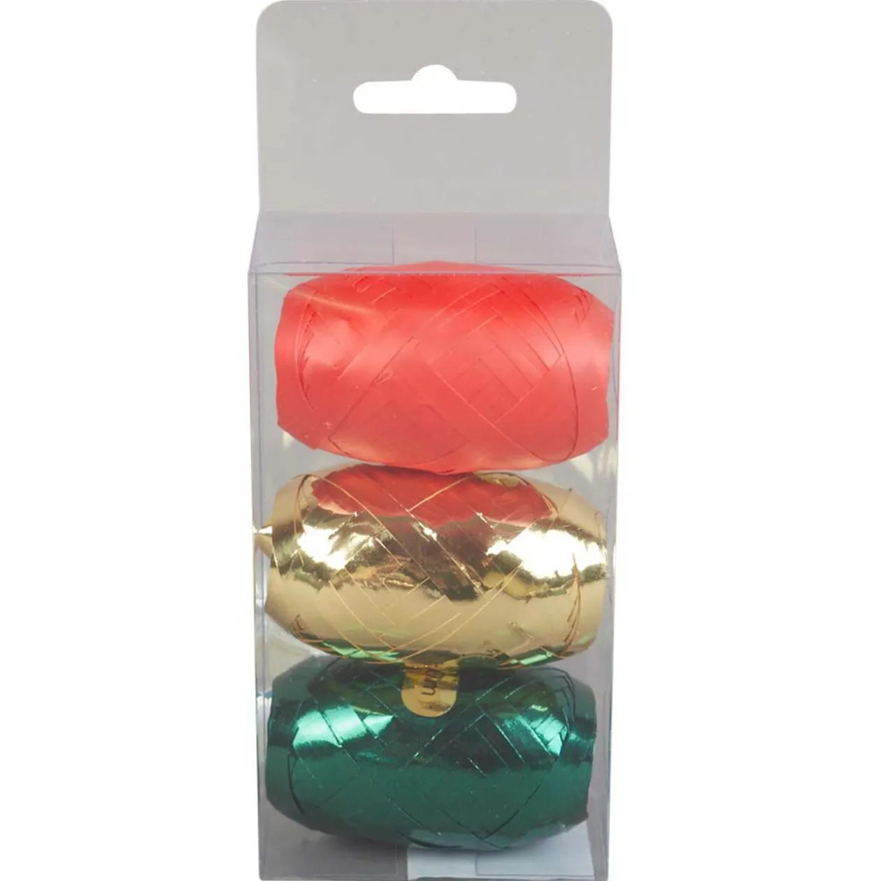 Ruban bolduc doré rouge et vert x3