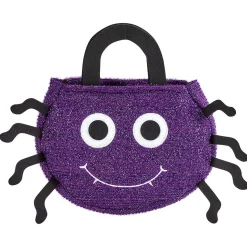 Sac à bonbons Halloween araignée violet