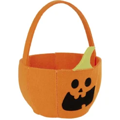 Sac à bonbons Halloween citrouille orange 35xH58cm
