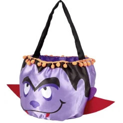 Sac à bonbons Halloween design vampire violet et rouge