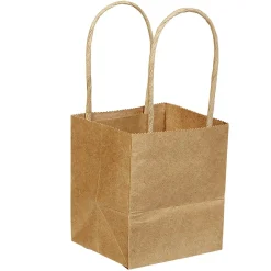 Sac à cadeau en papier kraft marron x5