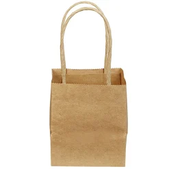 Sac à cadeau en papier kraft marron x5