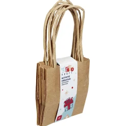 Sac à cadeau en papier kraft marron x5