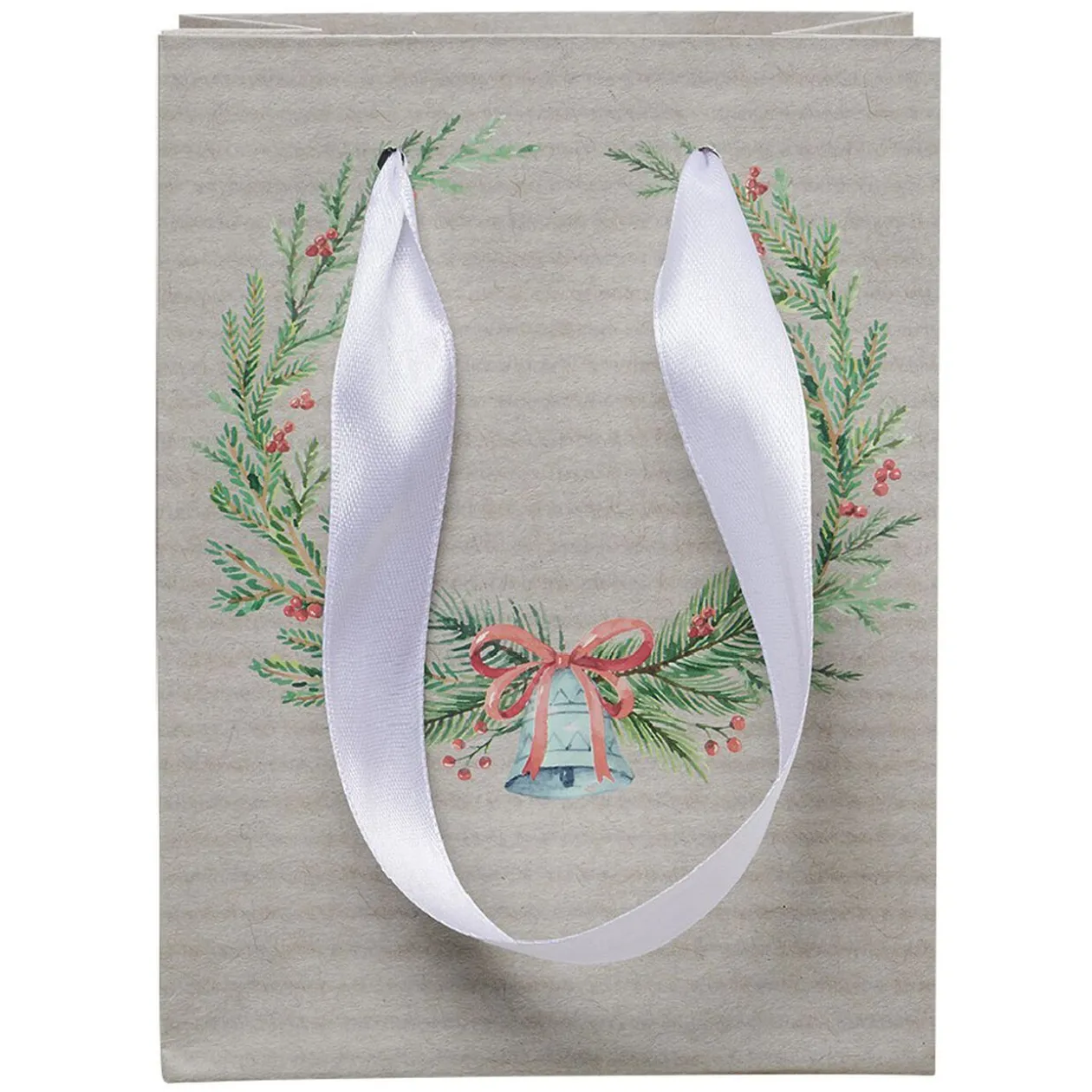 Sac à cadeau petit format thème nature vert, brun ou rouge