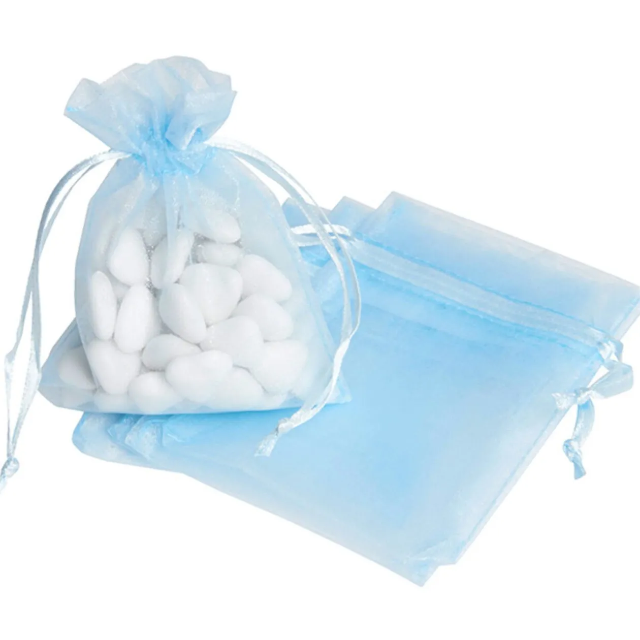 Sac à dragées bleu x5