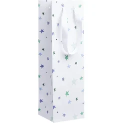 Sac cadeau à bouteille imprimé Noël