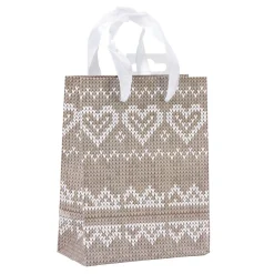 Sac cadeau alpin gris et blanc petit modèle