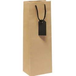Sac cadeau bouteille Kraft marron