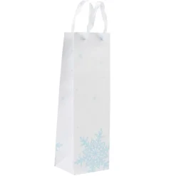 Sac cadeau bouteille motif flocon