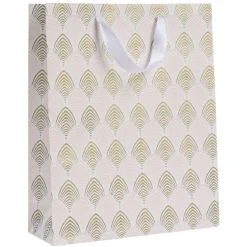 Sac cadeau de Noël doré taille M