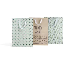 Sac cadeau grand format, jardin hiver, papier