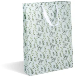 Sac cadeau grand format, jardin hiver, papier