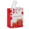 Sac cadeau Joyeuses fêtes rouge et blanc h.14,6 cm