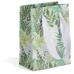 Sac cadeau motif jardin d'hiver taille S