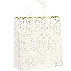 Sac cadeau motifs dorés 26x41cm