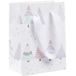 Sac cadeau Noël design jardin d'hiver L10,8x14,6 cm