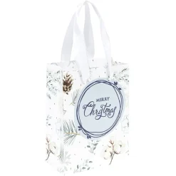 Sac cadeau Noël Jardin d'Hiver L14X6 cm