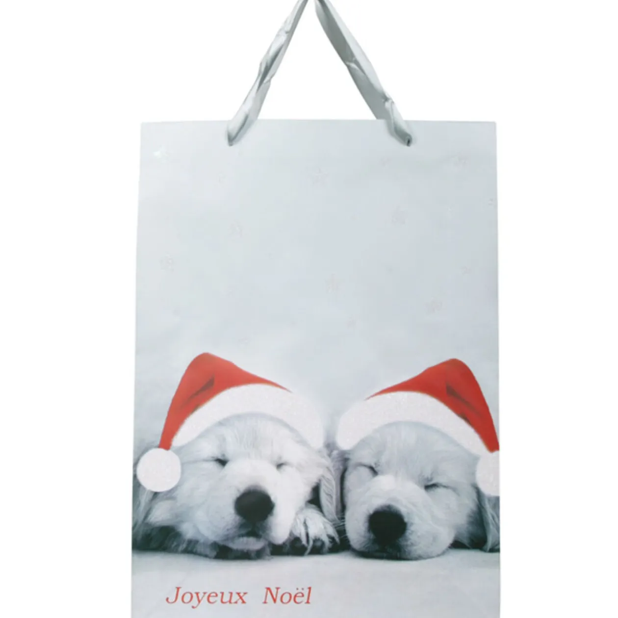 Sac cadeau Noël motif chiots