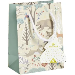 Sac cadeau Noël motif nature - Taille S