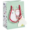 Sac cadeau Noël rouge ou vert à motifs -Taille S