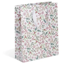Sac cadeau Noël taille M motif traditionnel