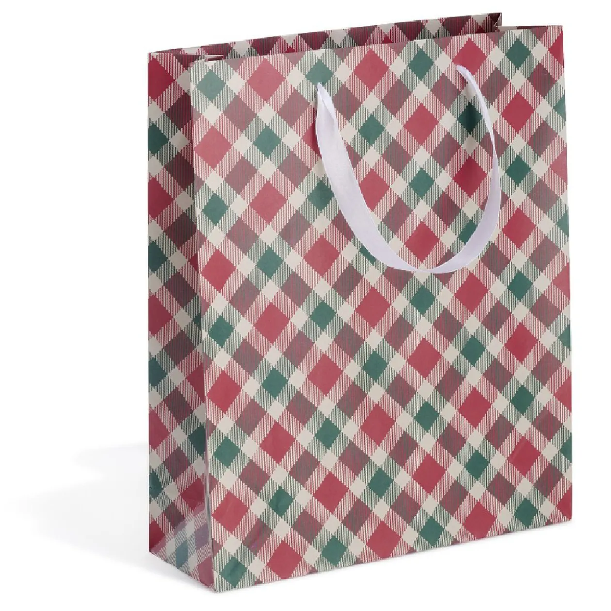 Sac cadeau Noël taille M motif traditionnel