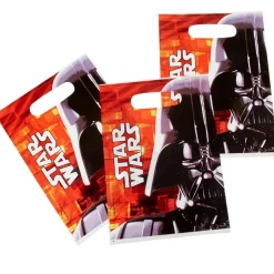 Sac cadeau plastique anniversaire Star Wars x6