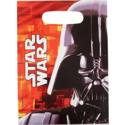 Sac cadeau plastique anniversaire Star Wars x6