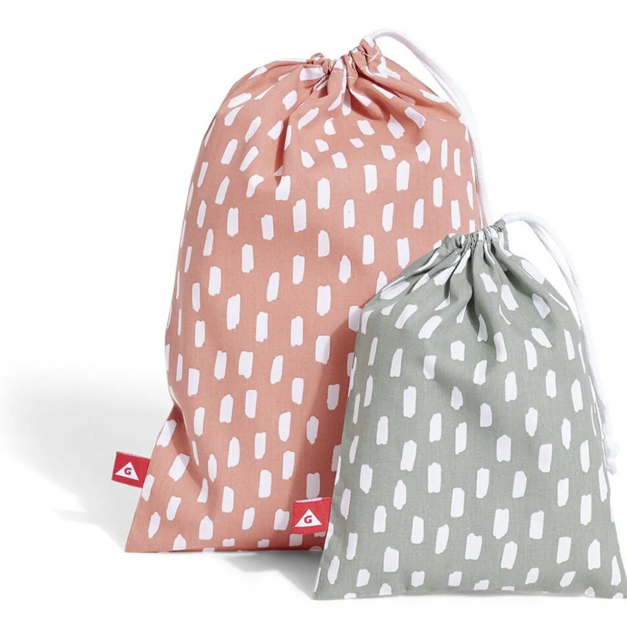 Sac cadeau réutilisable en coton x2 - 15x20cm et 20x30cm