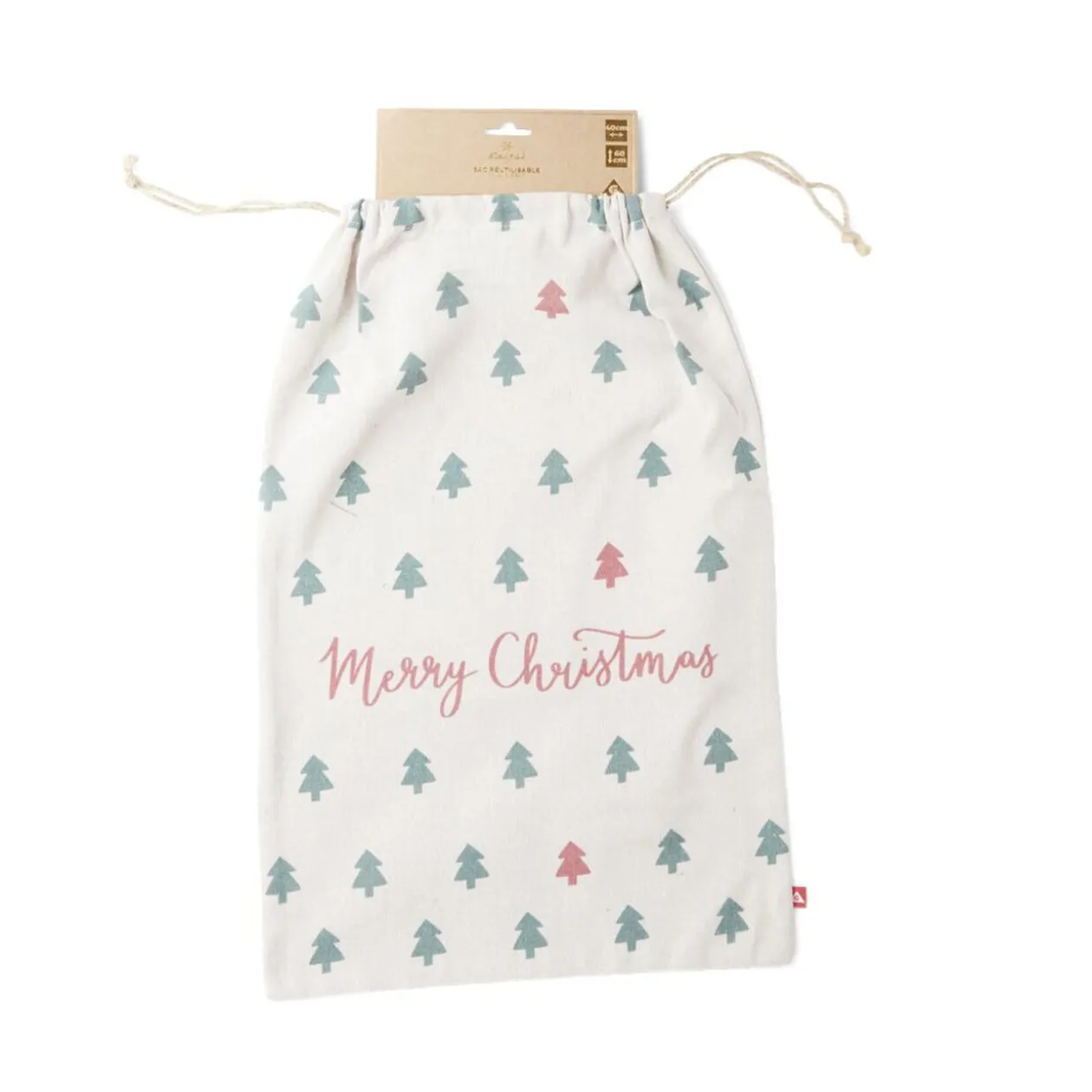 Sac cadeau tissu réutilisable 40x60cm - 3 modèles