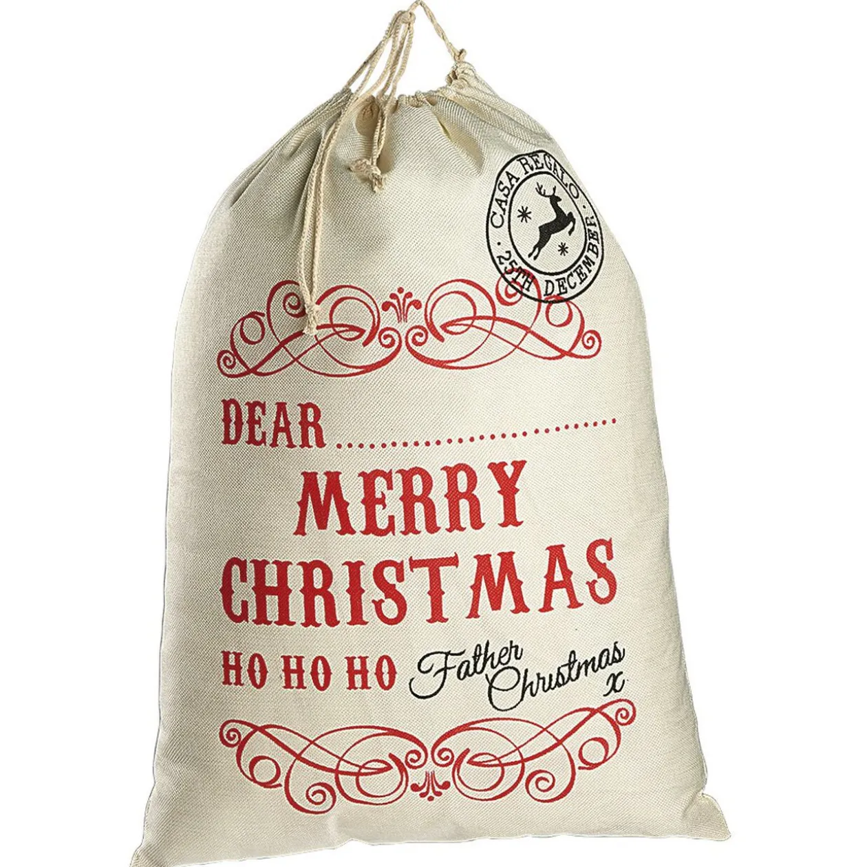 Sac de Père Noël en tissu