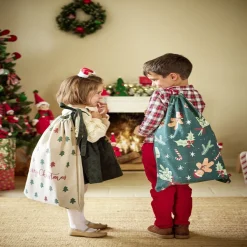Sac zip décor Noël avec poignées H40x42cm - 3 modèles