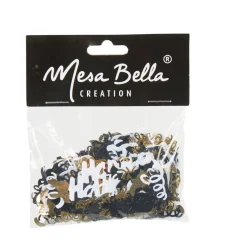 Sachet de décoration de table Halloween noir or blanc