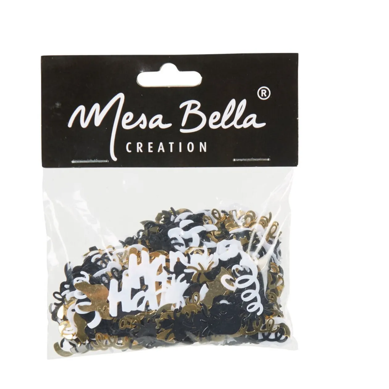 Sachet de décoration de table Halloween noir or blanc