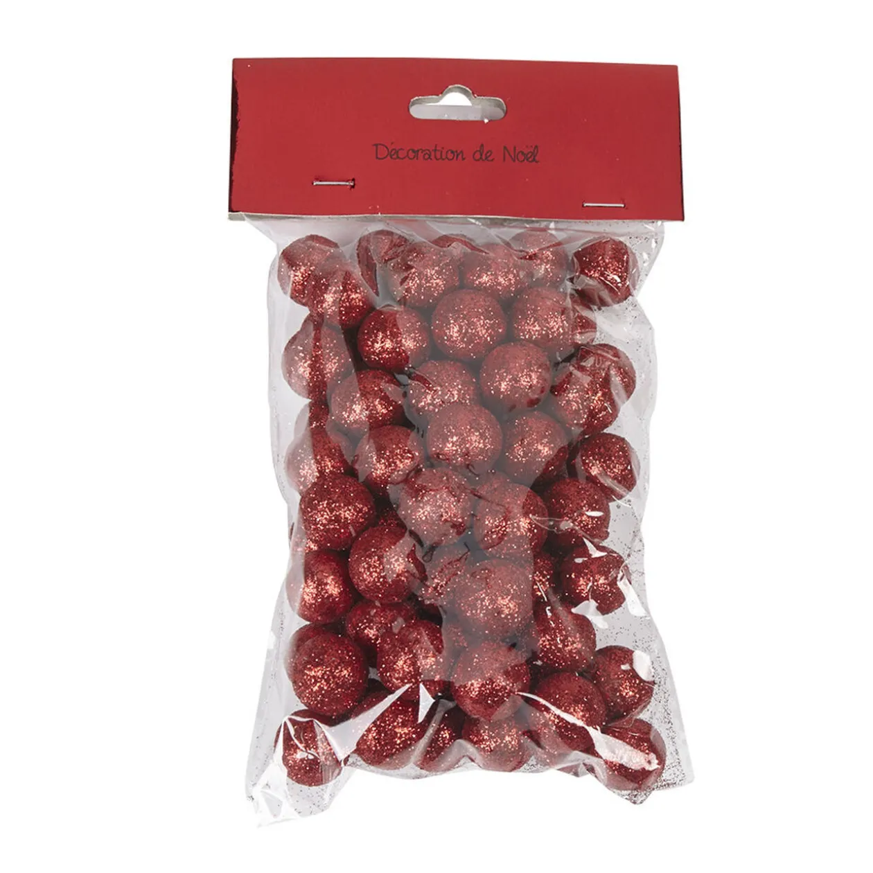Sachet de minis boules rouges Noël