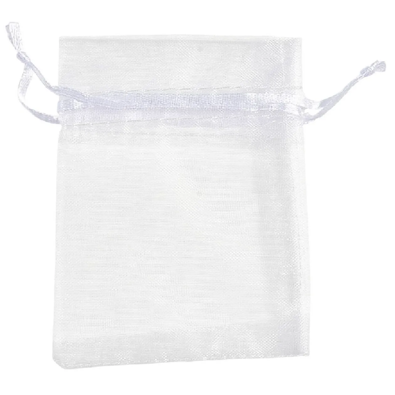 Sachet pour dragées en organza blanc x 6