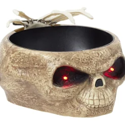 Saladier à bonbons Halloween squelette animé lumineux sonore