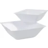Saladier plastique blanc x2