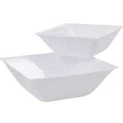 Saladier plastique blanc x2