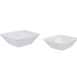 Saladier plastique blanc x2