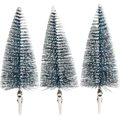 Sapin à clipser argenté ou bleu Ø5xH14cm x3
