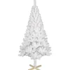 Sapin artificiel blanc 400 branches pied bois H.180 cm