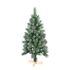 Sapin artificiel effet enneigé pied en bois 220 branches Ø66xH120 cm