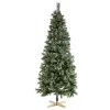 Sapin artificiel effet enneigé pied en bois 698 branches Ø95xH210cm