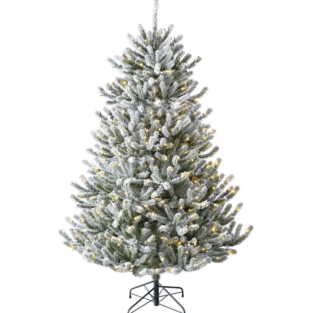 Sapin artificiel enneigé lumineux 930 branches Ø119xH180cm