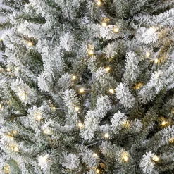 Sapin artificiel enneigé lumineux 930 branches Ø119xH180cm