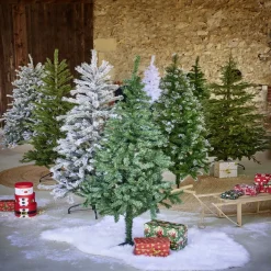 Sapin artificiel enneigé vert 467 branches Ø99xH180cm