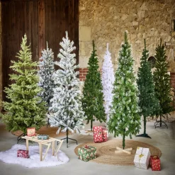 Sapin artificiel enneigé vert 467 branches Ø99xH180cm